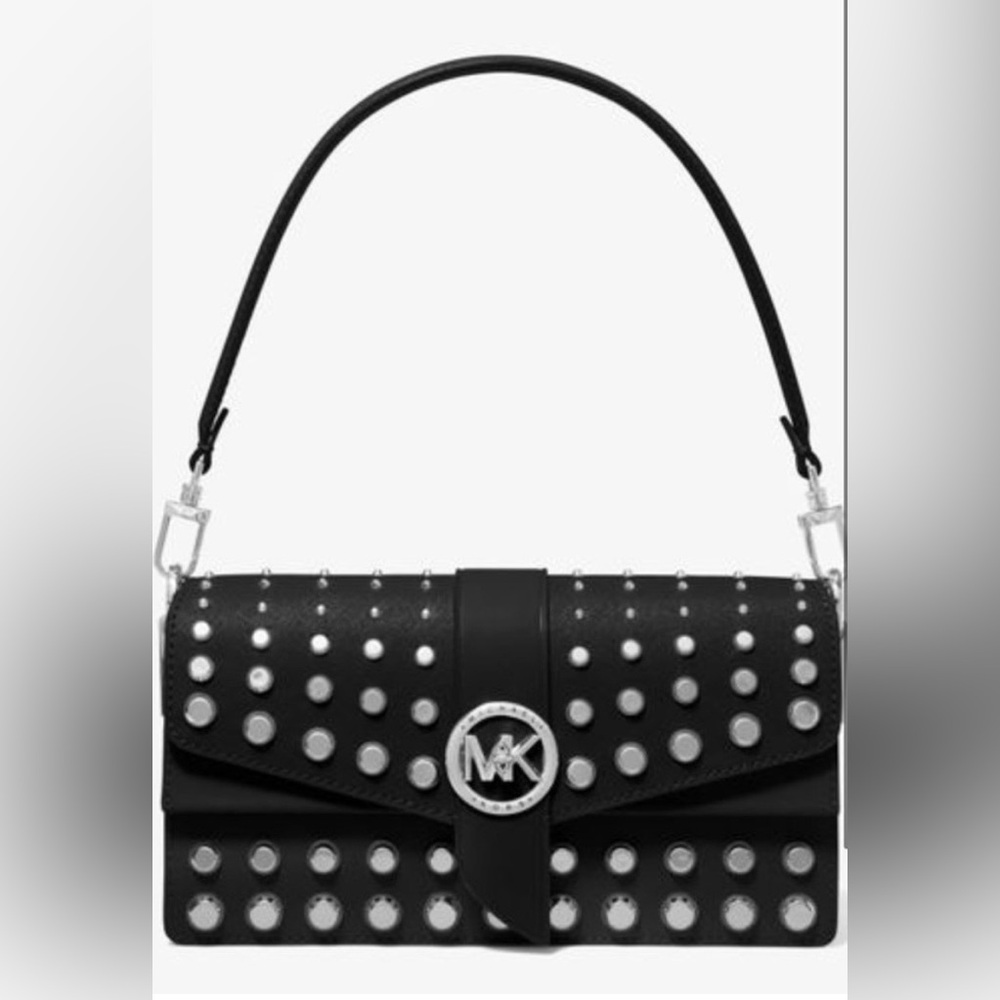 New with tags! Michael Kors Black Purse with Silver Accents